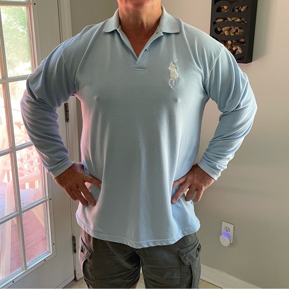 Polo by Ralph Lauren/ 4X /Blue/ collar/ Long sleeve - Picture 4 of 6